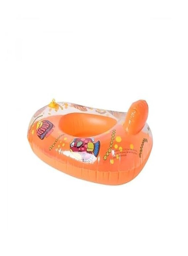 PRISO Swamming Bot Tub Inflatable Cartoon Ring Children Swim Accessories Kids Swimming Tub, Baby Security Handle Boat Shape Floating Use for Beach, Swimingpool. - Image 4